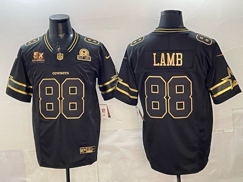 Men 2026 Dallas Cowboys #88 Lamb Black gold 6th generation Nike Limited NFL Jersey style 03->dallas cowboys->NFL Jersey